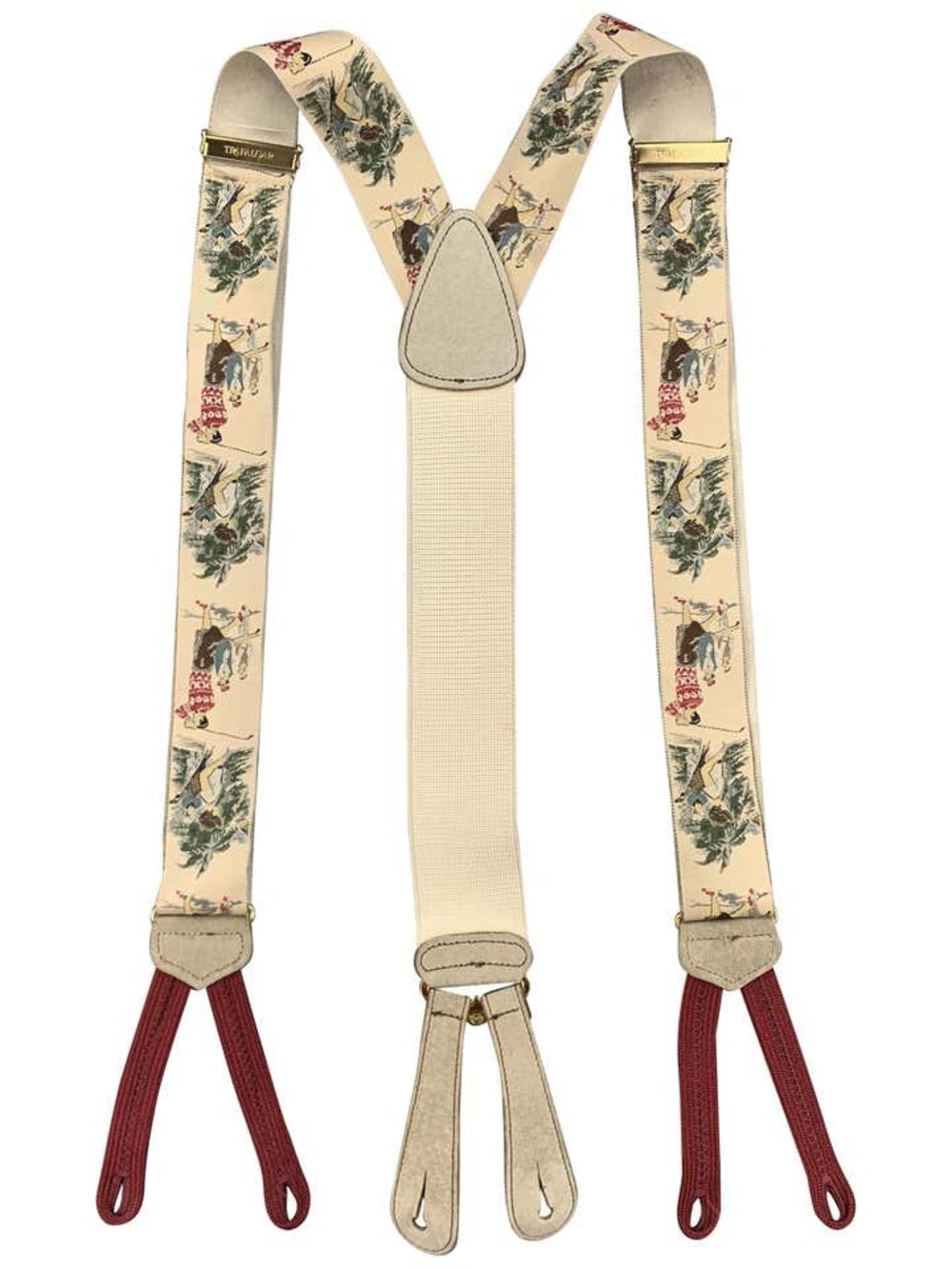 Trafalgar St. Andrews Golf Limited Edition Suspenders /Braces Silk & Leather